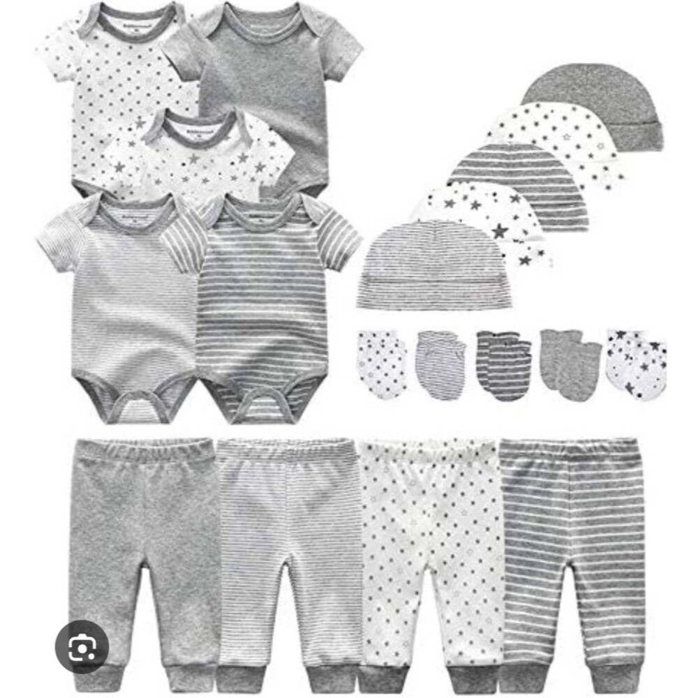 Kiddiezoom Unisex Baby Layette Essentials Giftset Clothing Set 19-Piece Size 6M